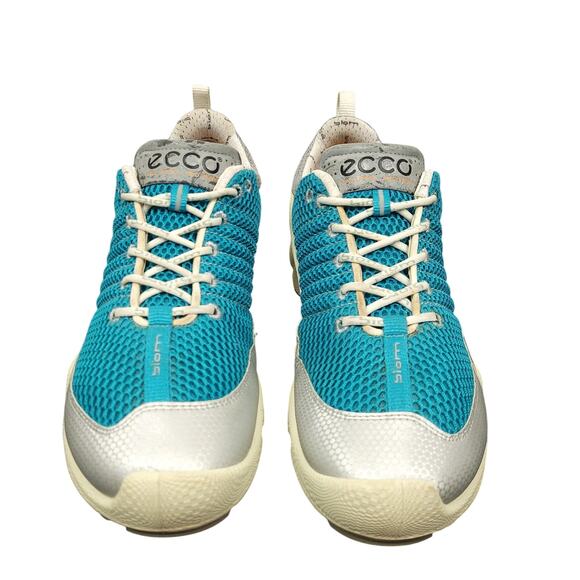 Ecco Biom Train Women’s Sz 9 EU 40 Natural Motion Training Shoes White Gray Teal - Picture 4 of 16